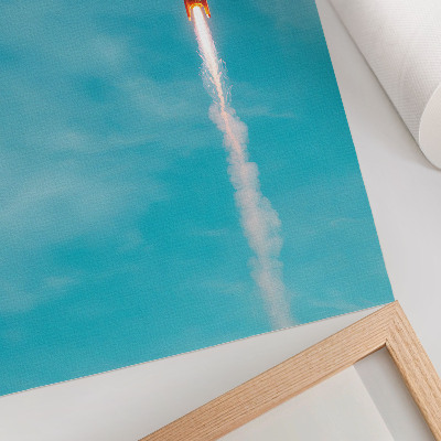 Zidni plakat Raketa se uzdiže u plavo nebo