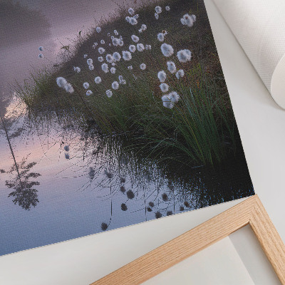 Plakat Tiho jutro uz jezero u magli