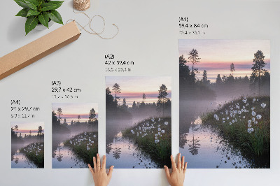 Plakat Tiho jutro uz jezero u magli