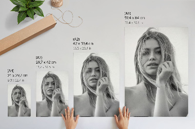 Plakat Portret žene pune emocija