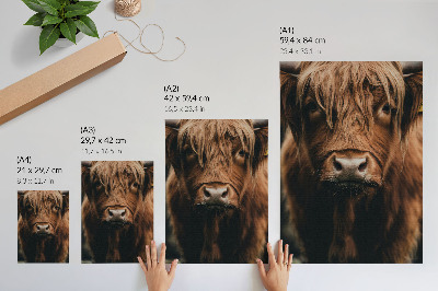 Dekorativni plakat Krzno životinjskog portreta rustikalne atmosfere detalj