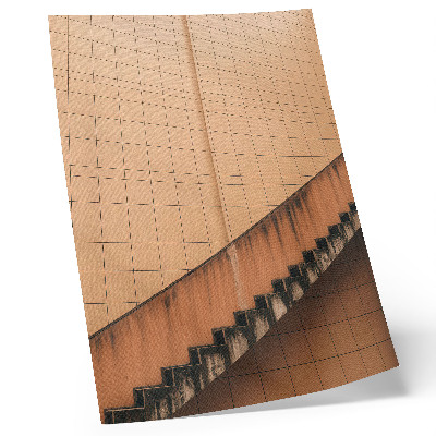 Plakat Geometrijske linije bež i smeđih tonova pune harmonije