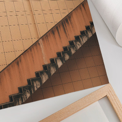 Plakat Geometrijske linije bež i smeđih tonova pune harmonije