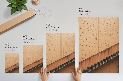 Plakat Geometrijske linije bež i smeđih tonova pune harmonije