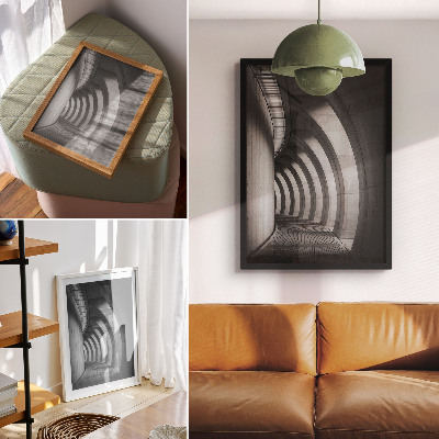 Plakat Futuristička crno-bijela elegancija prostora