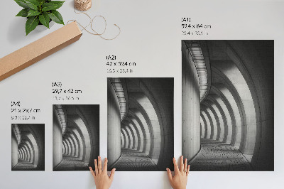 Plakat Futuristička crno-bijela elegancija prostora