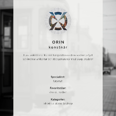Dekorativni plakat Crno-bijeli tramvaj u centru grada