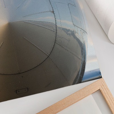 Dekorativni plakat Krupni plan elegantnog aviona s metalnim detaljima