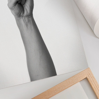 Zidni plakat Crno-bijeli minimalistički gest rukom