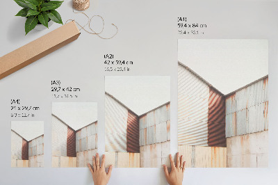 Plakat Geometrijski paneli od metala i hrđe