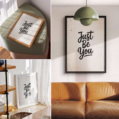 Dekorativni plakat Minimalizam, elegancija, motivacija, crno-bijeli kontrast