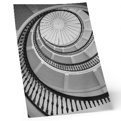 Plakat Crno-bijelo spiralno stubište, moderno i elegantno
