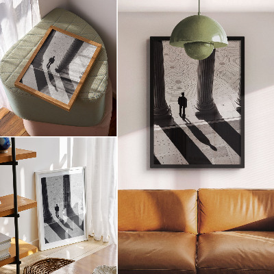 Zidni plakat Sjene stupova minimalističke arhitekture