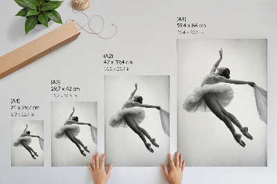 Dekorativni plakat Balerina u pokretu s gracioznošću i lakoćom