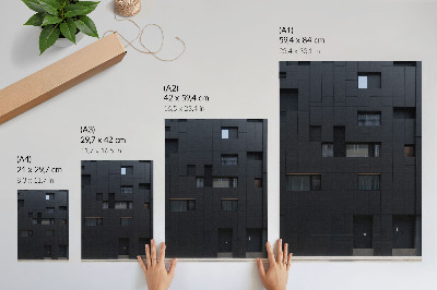 Dekorativni plakat Minimalistička fasada, harmonija geometrijskih oblika