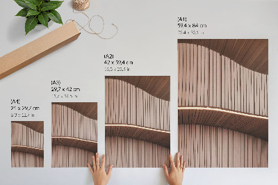 Zidni plakat Bež svijetlo moderne drvene ploče