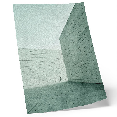Plakat Sivi geometrijski zidovi minimalizam figura