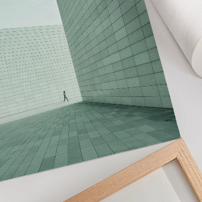 Plakat Sivi geometrijski zidovi minimalizam figura