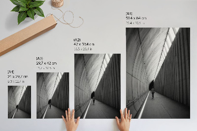Dekorativni plakat Minimalistička perspektiva linija sjena tunela