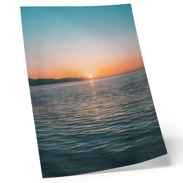 Dekorativni plakat Zalazak sunca nad vodom, izuzetno skladan krajolik
