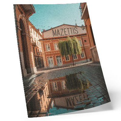 Dekorativni plakat Odraz urbane arhitekture u toplim bojama