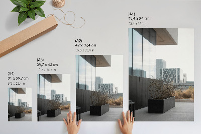 Zidni plakat Moderne zgrade i suhe grane
