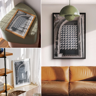 Dekorativni plakat Elegantni geometrijski uzorci, futuristička arhitektura