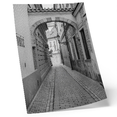 Zidni plakat Crno-bijela arhitektura nostalgične ulice