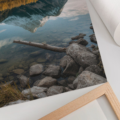 Dekorativni plakat Planine, jezero, drveće, odraz, mir, priroda