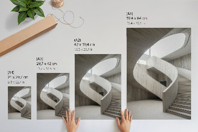 Dekorativni plakat Moderno spiralno stubište u elegantnom interijeru