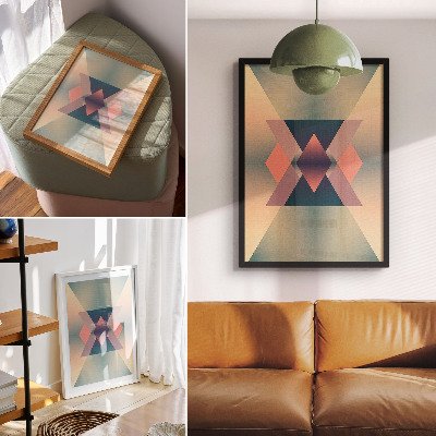 Dekorativni plakat Geometrijski oblici pastelne boje elegancija
