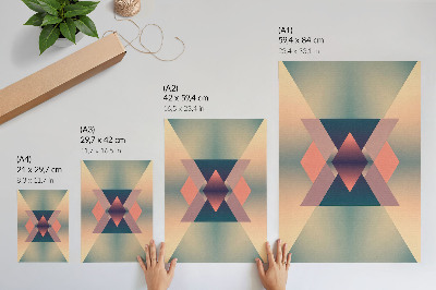Dekorativni plakat Geometrijski oblici pastelne boje elegancija