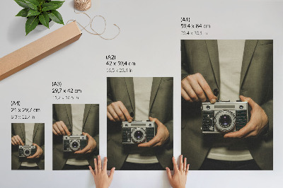 Plakat Retro kamere u elegantnom retro stilu