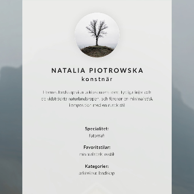 Zidni plakat Žuta kuća magla planine mirna atmosfera
