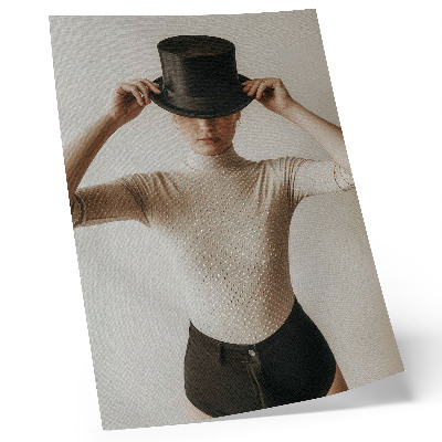Zidni plakat Retro elegancija cilindra suptilnost minimalizam