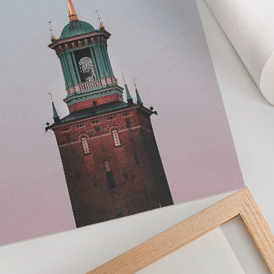 Plakat Tower Moon pozadina pastelno mirna