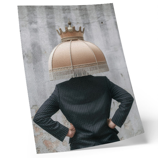 Dekorativni plakat Rafinirani abažur, elegantno odijelo, kontrast tekstura