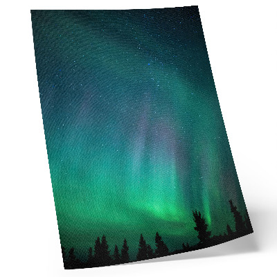 Tisak na platno Aurora Borealis tirkizno nebo svjetlucave zvijezde