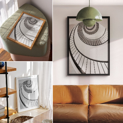 Tisak na platno Spiralno stubište očaravajuće geometrijske elegancije