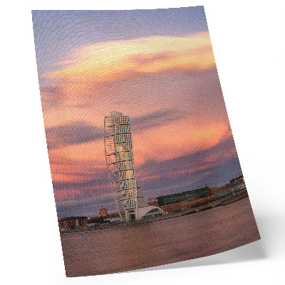 Dekorativni plakat Moderni toranj pastelno nebo zalazak sunca