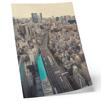 Zidni plakat Panorama grada, visoke zgrade, cesta
