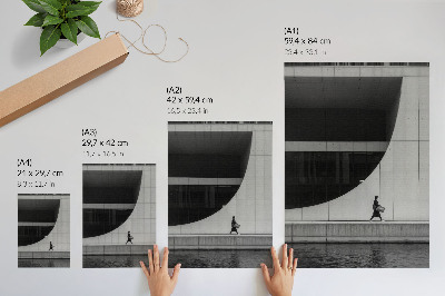Dekorativni plakat Moderna jednostavnost, smjela geometrija, skladan monokromatski