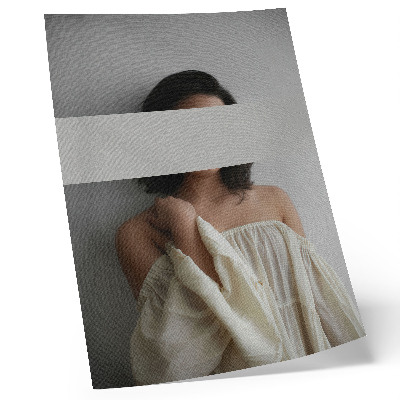 Dekorativni plakat Varijabilna ravnoteža bijele i bež boje u minimalističkom stilu