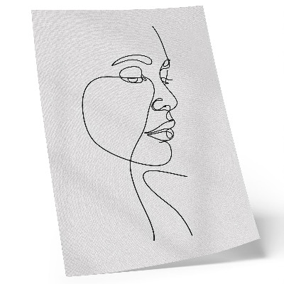 Plakat Minimalistička linija lica bez nepotrebnih detalja