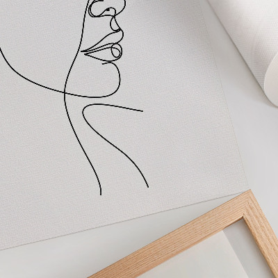 Plakat Minimalistička linija lica bez nepotrebnih detalja