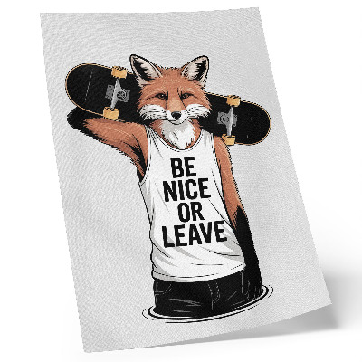 Dekorativni plakat Natpis na ploči Fox u mladenačkom stilu