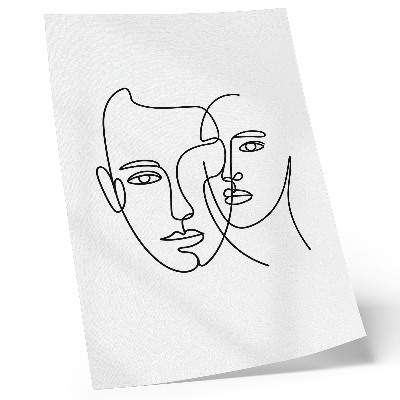 Plakat Minimalistički portreti, linijska umjetnost, dubina, emocije