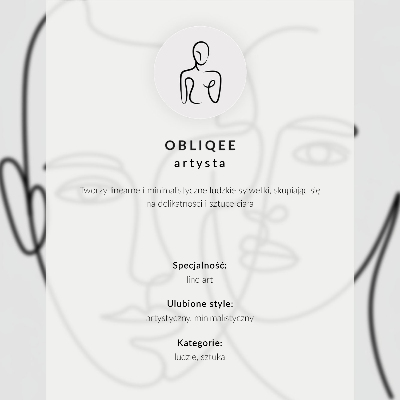 Dekorativni plakat Suptilni obris crne siluete na svijetloj pozadini