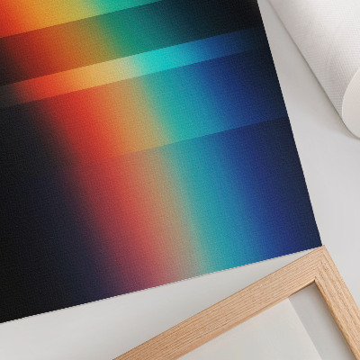 Dekorativni plakat Efekt dubine u šarenim horizontalnim prugama