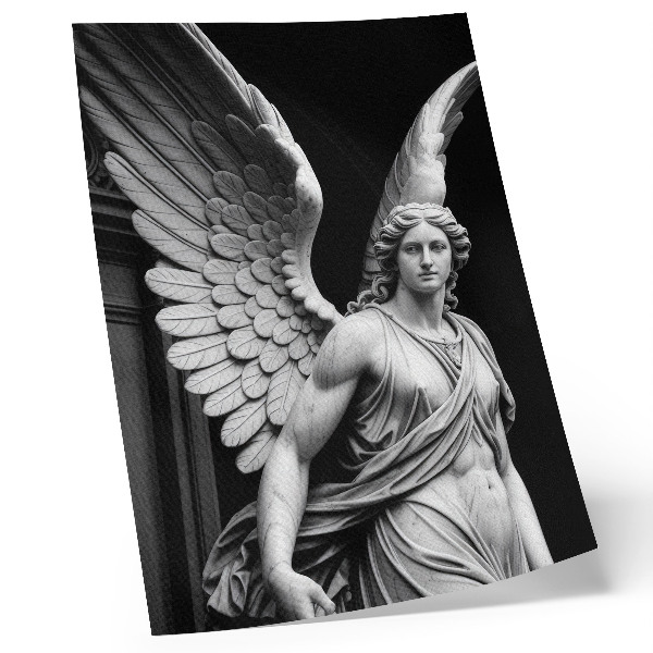 Zidni plakat Mramorna skulptura anđela, puna detalja i elegancije